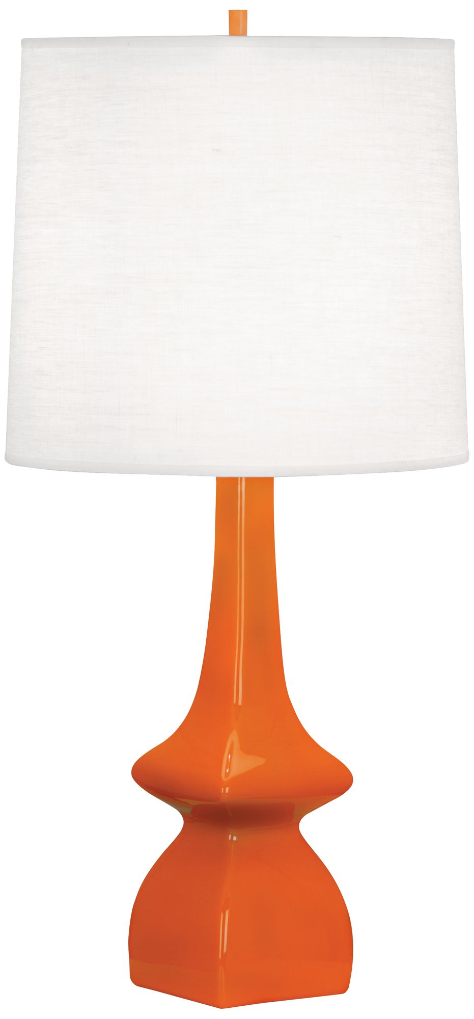 Robert Abbey Jasmine Pumpkin Orange Ceramic Table Lamp