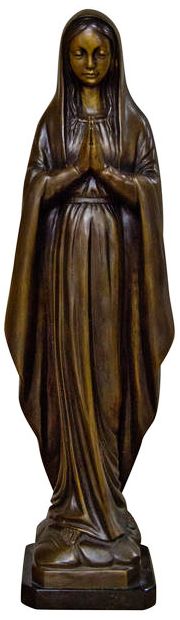 Henri Studio Mary Praying 16" High Bronze Religious Statue