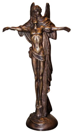 Henri Studio Jesus' Angel 16"H Bronze Religious Statue