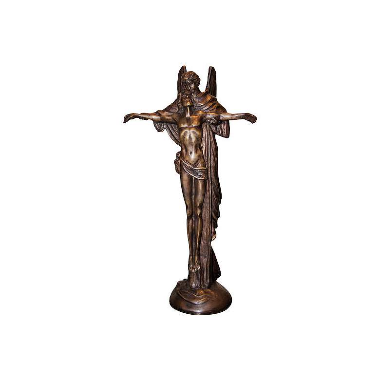 Henri Studio Jesus&#39; Angel 16&quot;H Bronze Religious Statue