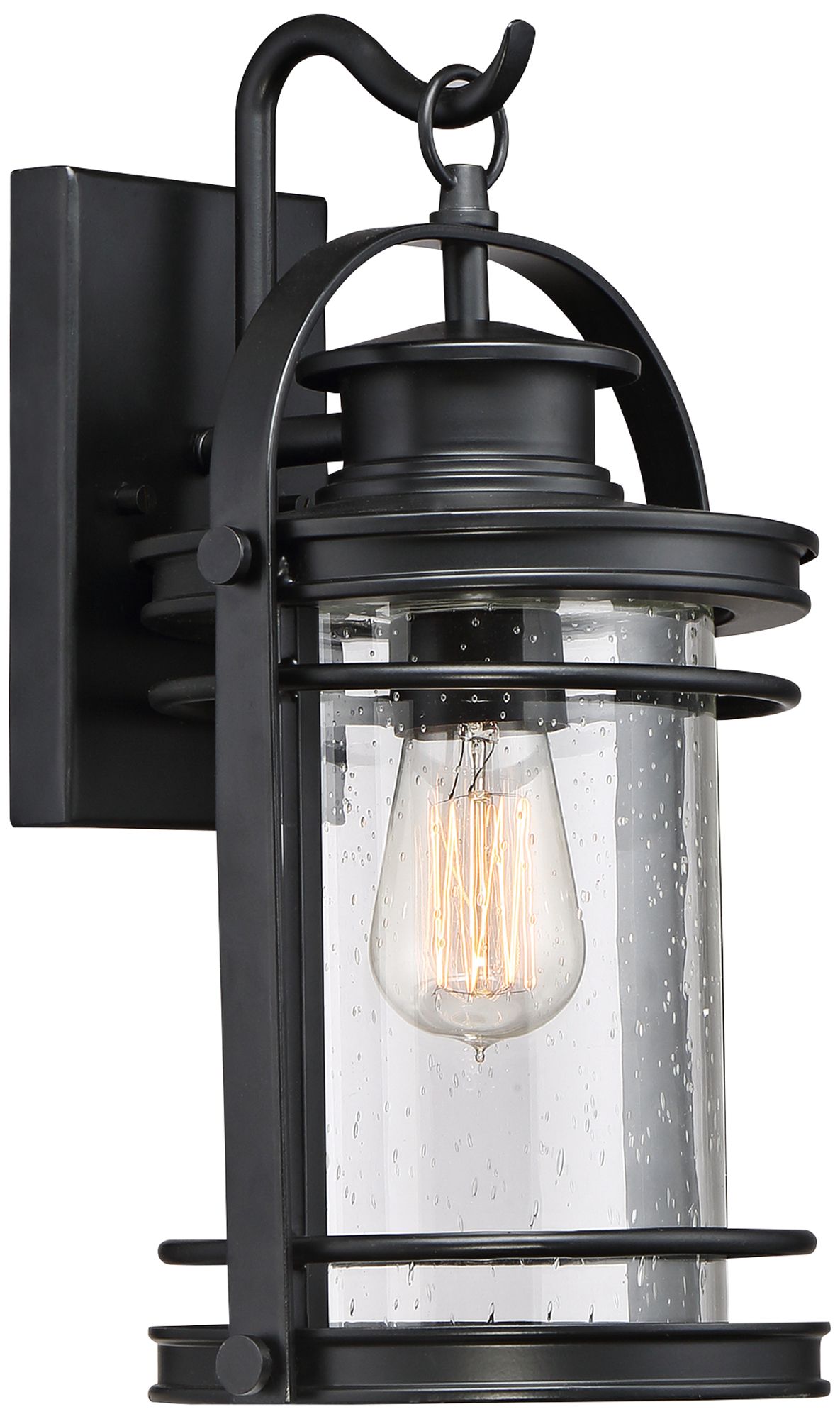 Quoizel Booker 15" High Mystic Black Outdoor Wall Light