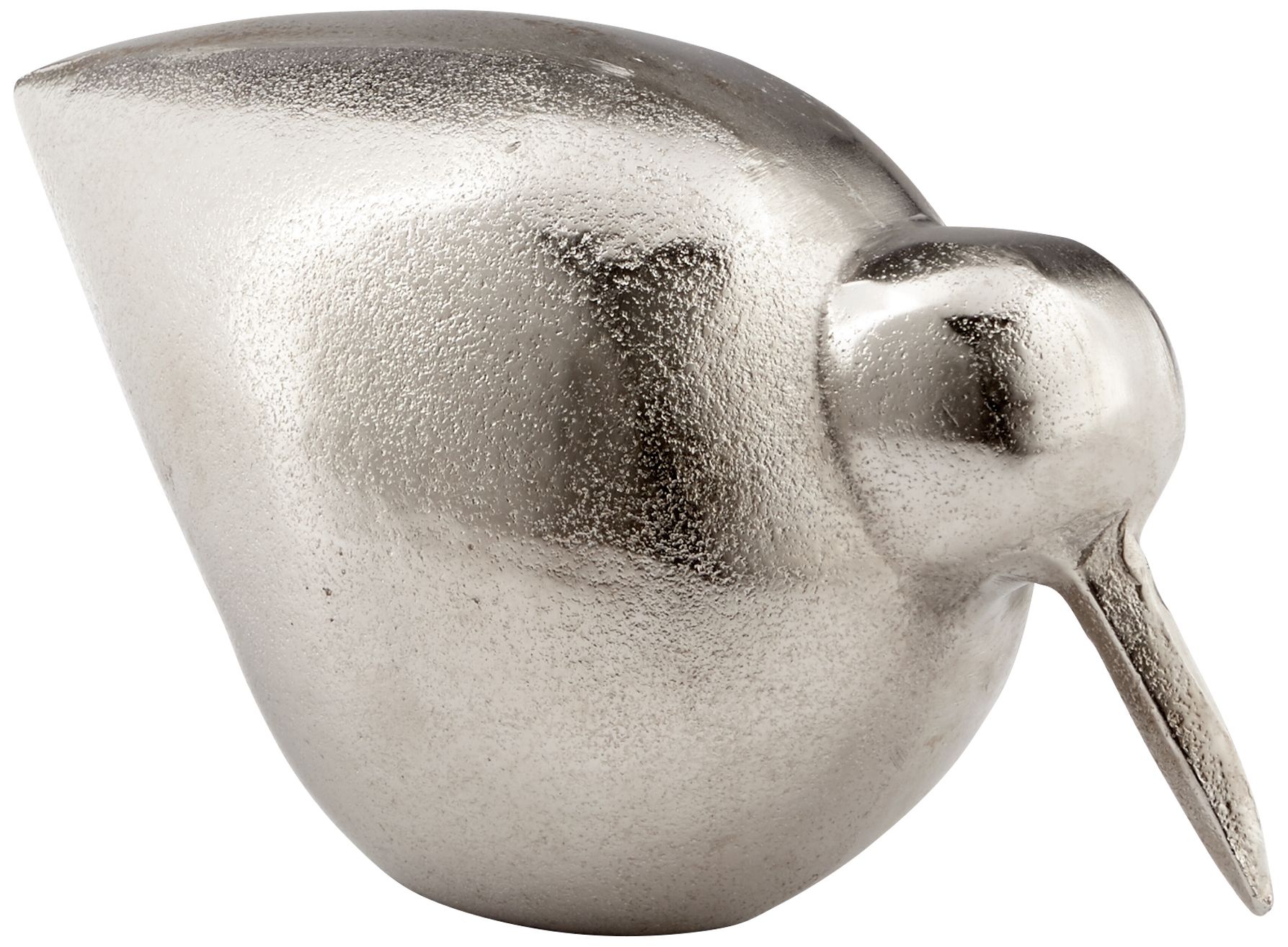 Modern Bird 6" High Raw Nickel Accent Sculpture