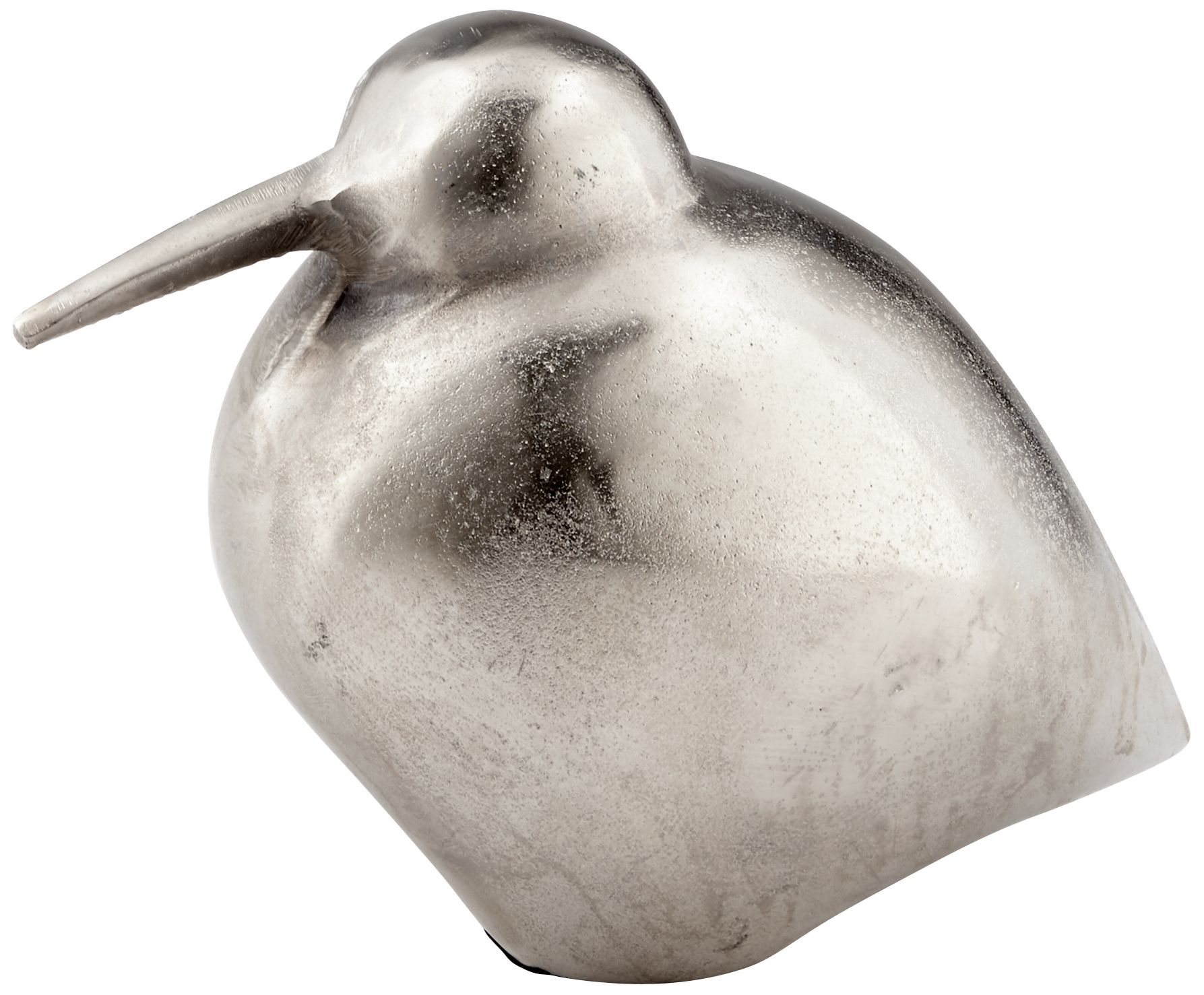 Modern Bird 8" High Raw Nickel Accent Sculpture