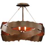 Fulton 20&quot; Wide Brownstone Wrapped Iron Ceiling Light