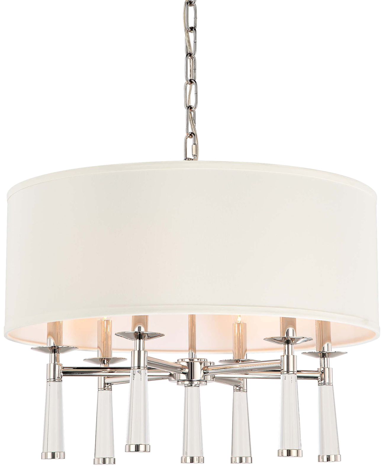 Crystorama Baxter 24" Wide Polished Nickel Pendant Light