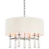 Crystorama Baxter 24&quot; Wide Polished Nickel Pendant Light