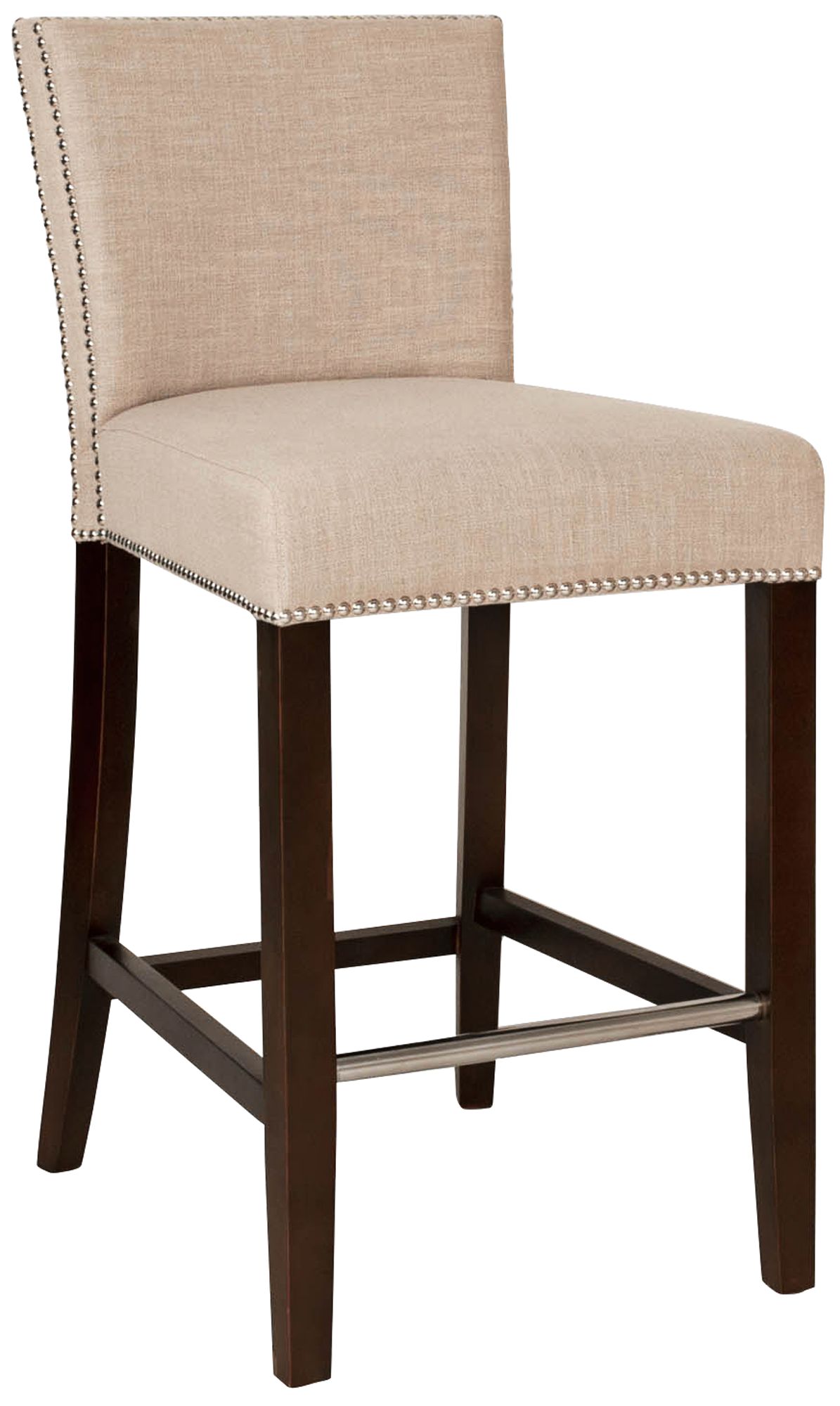 Villa Soho 29" Almond Linen Fabric Armless Bar Stool