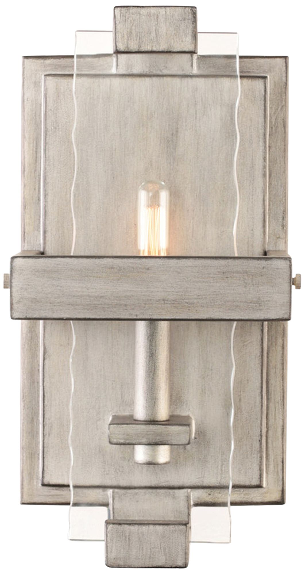 Astoria 13" High Moon Silver Abstract Industrial Wall Sconce