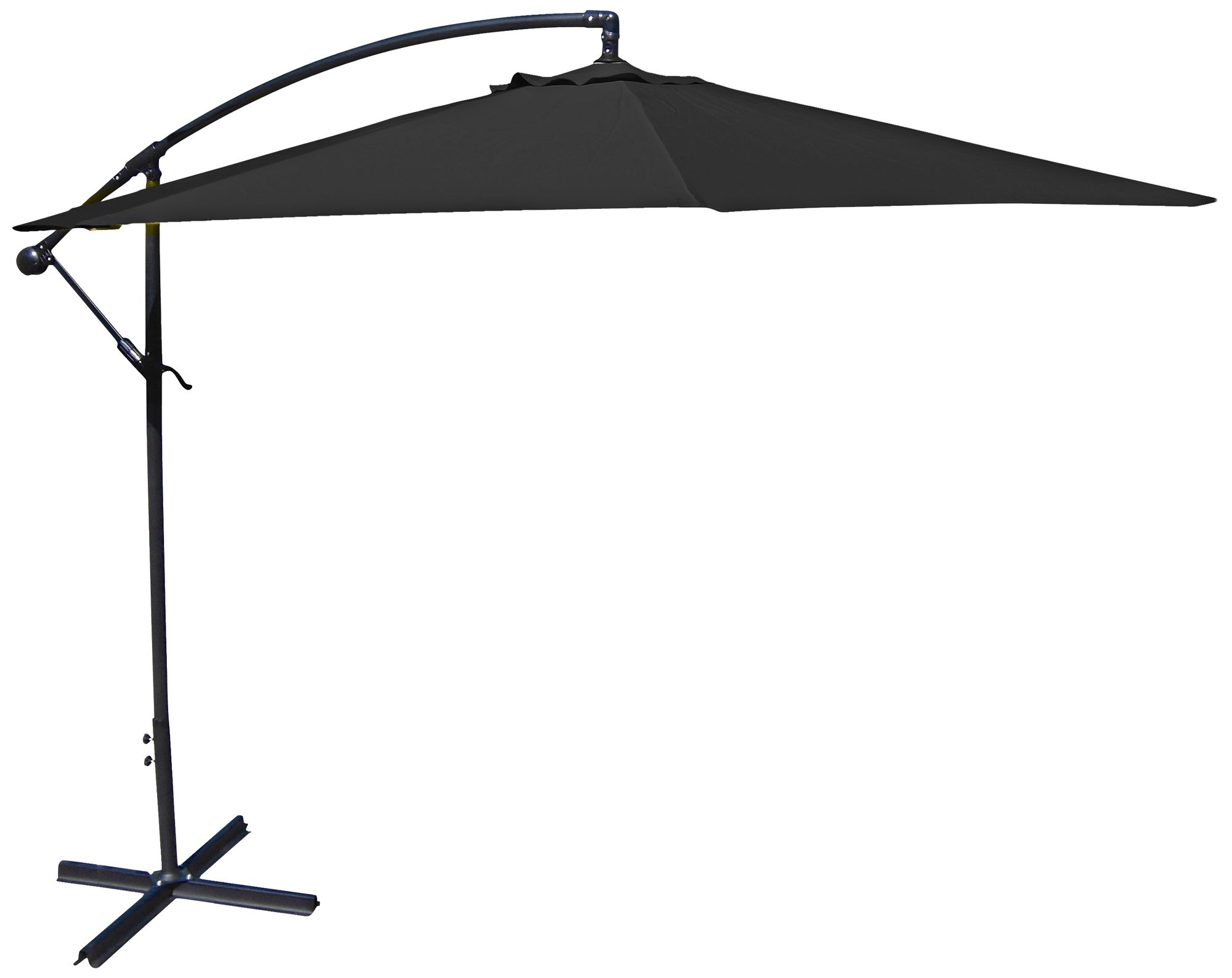 Carlsbad Black 10' Steel Offset Umbrella