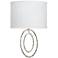 Crystorama Jolie 13"H 2-Ring Hammered Silver Wall Sconce
