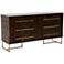 Mosaic 62" Wide Java Wood 6-Drawer Modern Double Dresser