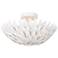 Crystorama Broche 16"W Leaves Matte White Ceiling Light