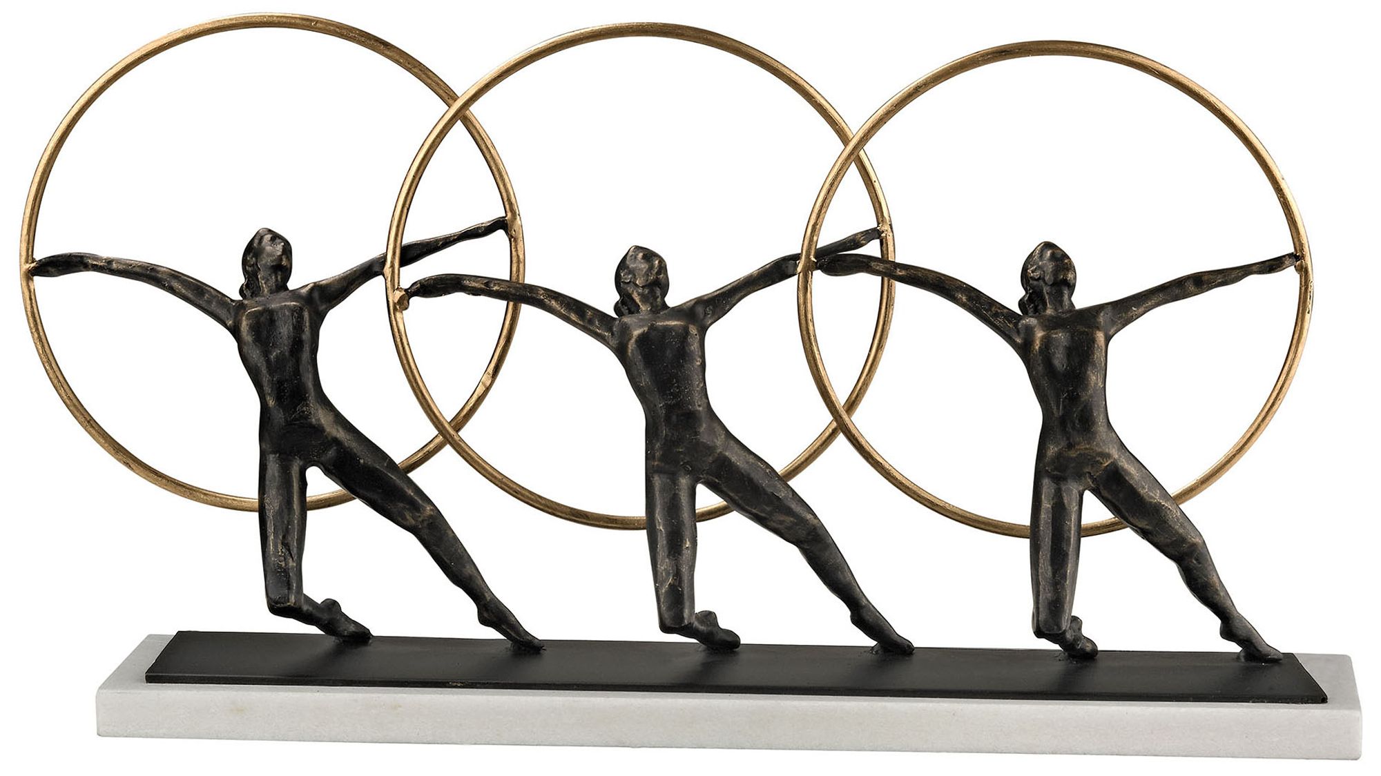 Ring Dancer Bronze Cast Iron 20" Wide Decorative Statue