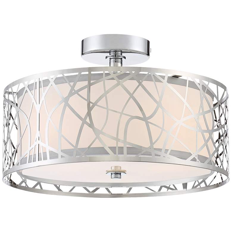 Image 2 Platinum Collection Abode 15"W Polished Chrome Ceiling Light