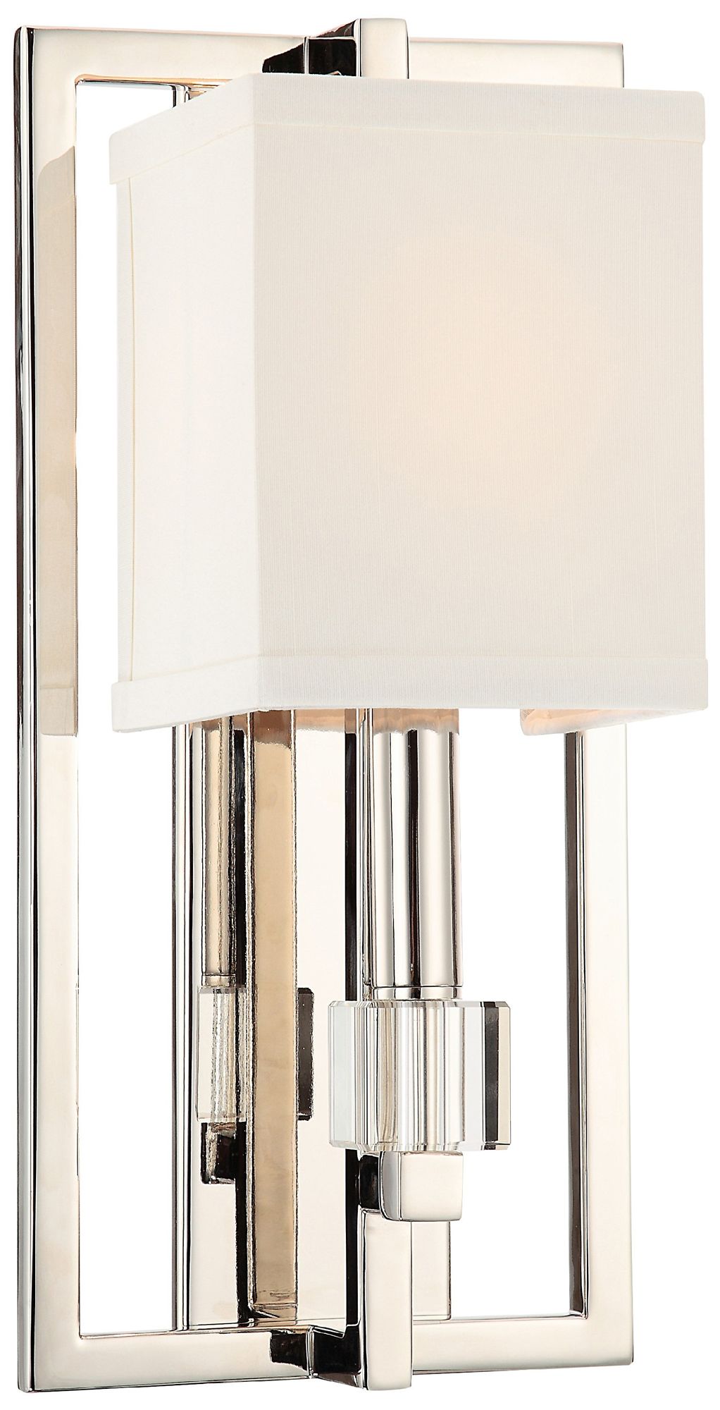 Crystorama Dixon 15" High Polished Nickel 1-Light Wall Sconce