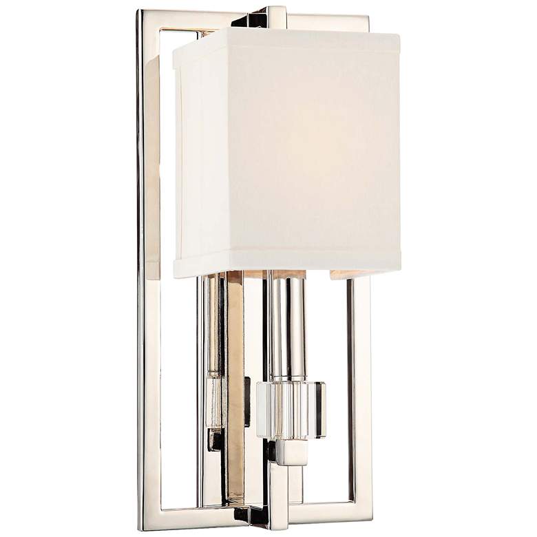 Crystorama Dixon 15&quot;H Polished Nickel 1-Light Wall Sconce