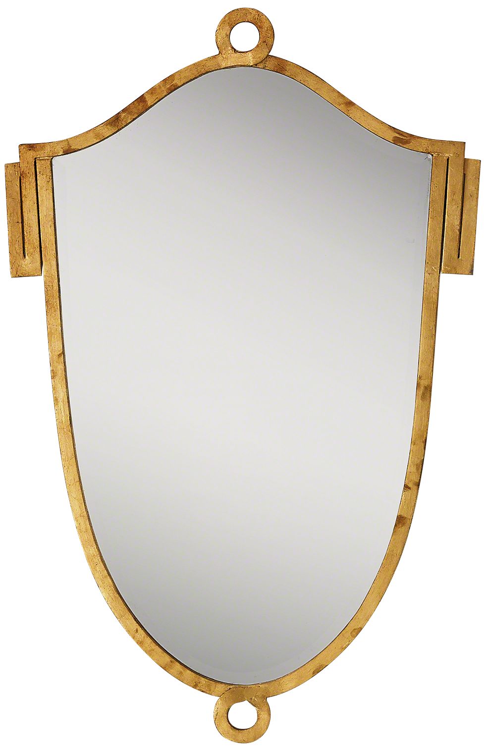 China Ring Shield Gold Leaf 23 1/2" x 37" Wall Mirror