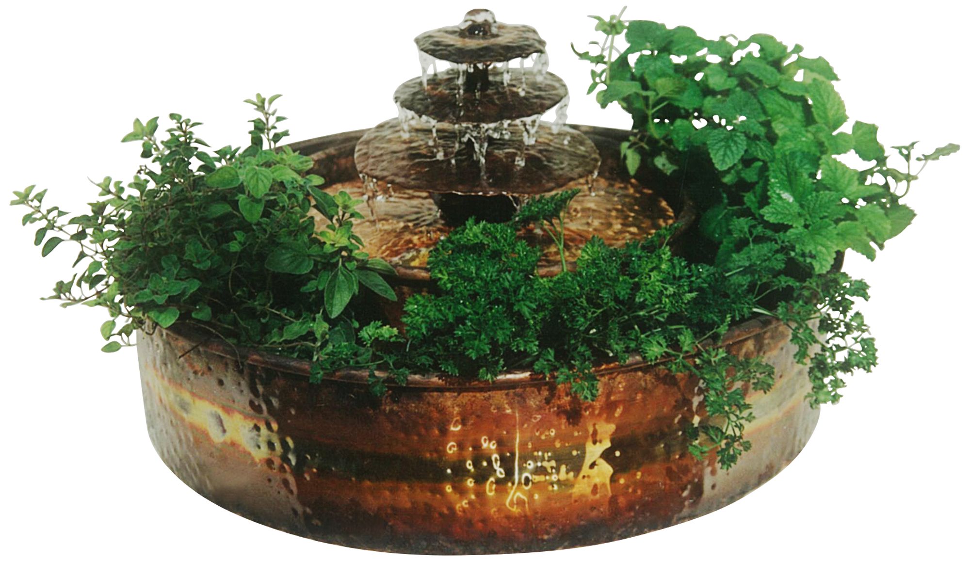 Raintree Planter 9"H Indoor/Outdoor Copper Table Fountain 1R011