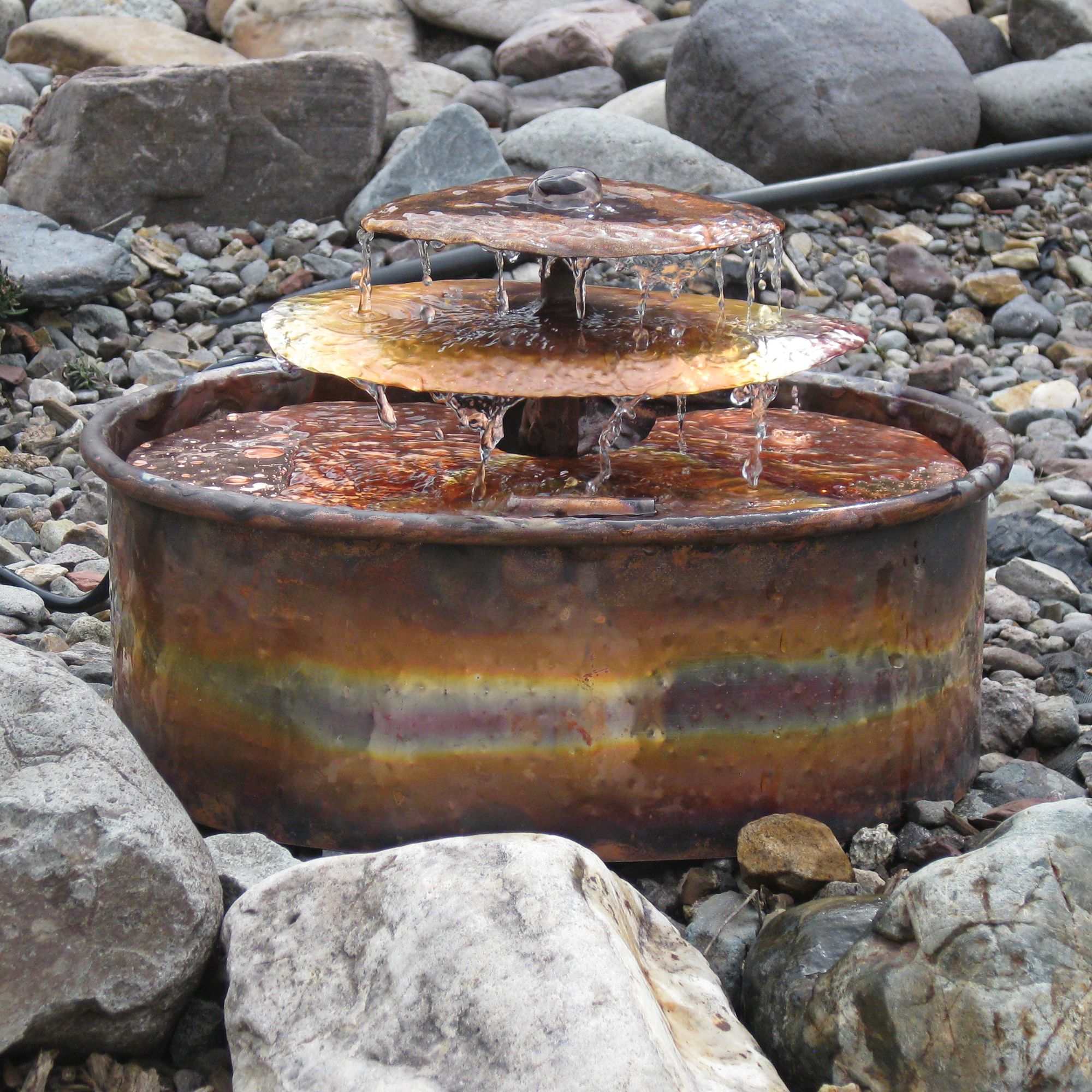 Aquarius 14 Wide Handcrafted Copper Bowl Water Fountain 1R013   1r013