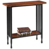 Ironcraft 30&quot; Wide Metal and Mission Oak Top Hall Stand
