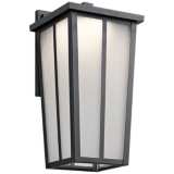 Kichler Amber Valley 15&quot;H LED Black Outdoor Wall Light