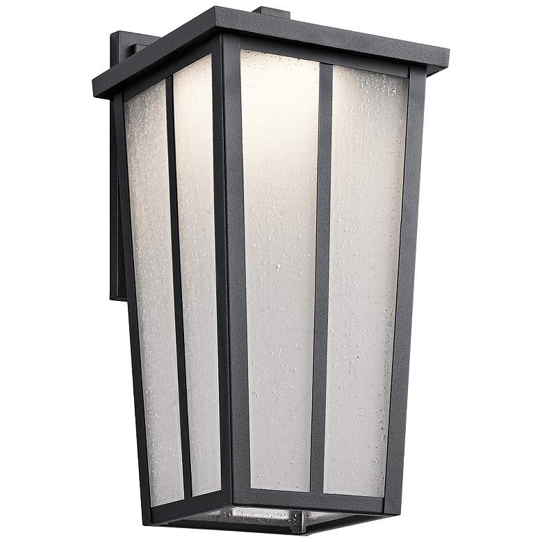 Image 1 Kichler Amber Valley 15"H LED Black Outdoor Wall Light