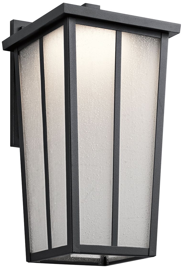 Amber Valley 17 1/4" High LED Black Outdoor Wall Light