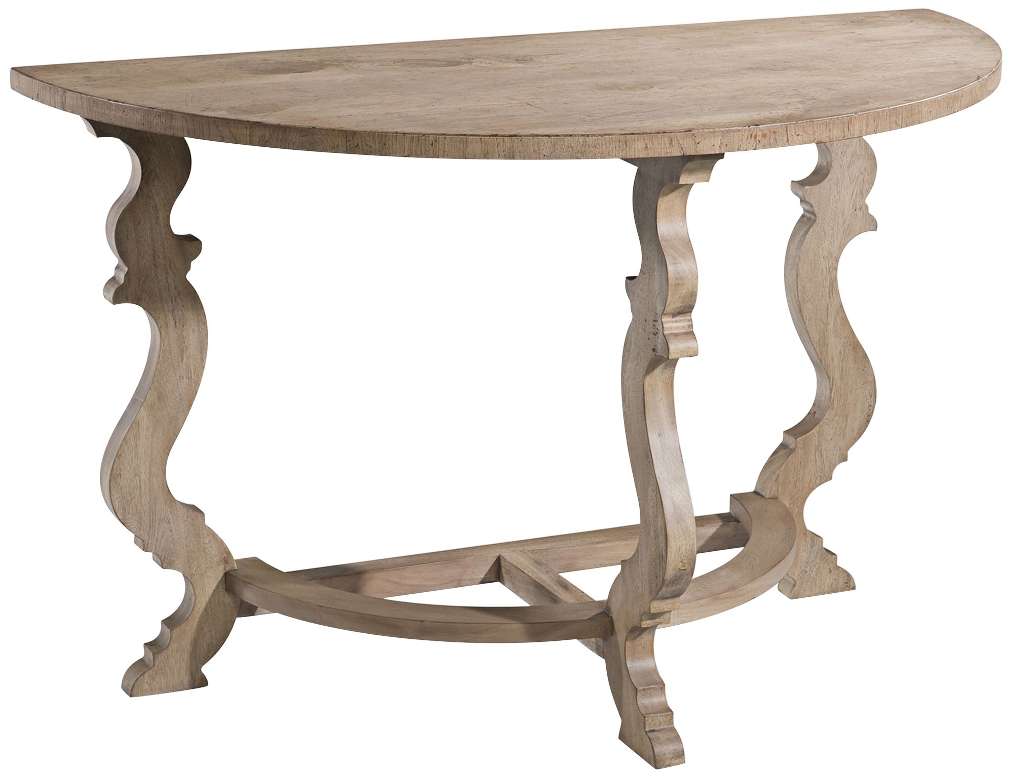 English Joiner 48" Wide Demilune Console Table