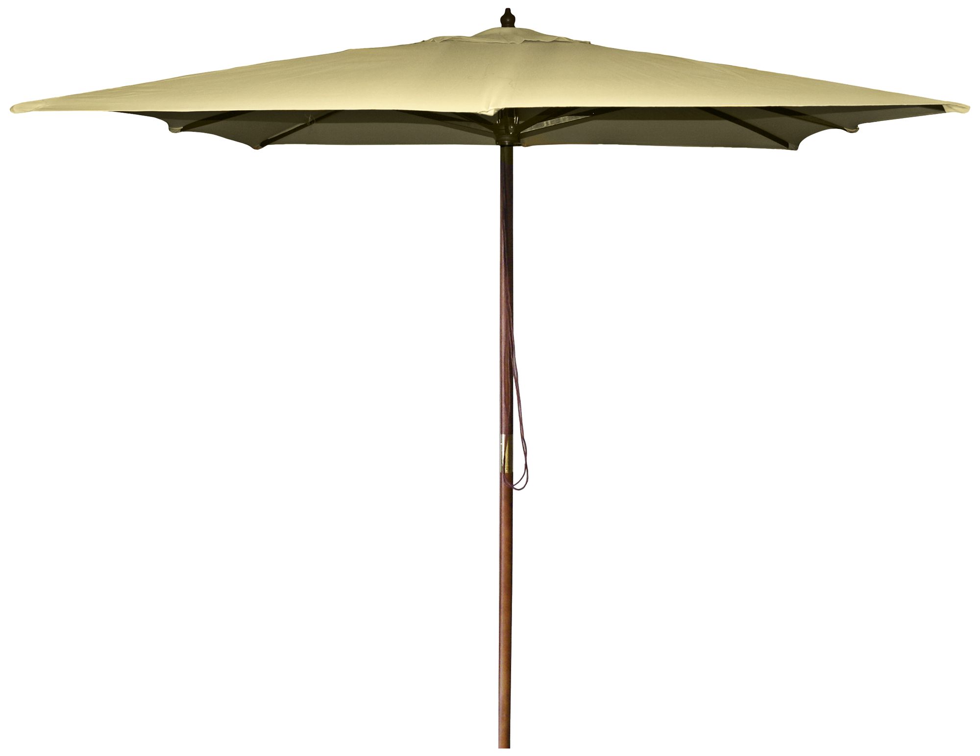 La Jolla Khaki 8 1/2' Wooden Square Market Umbrella