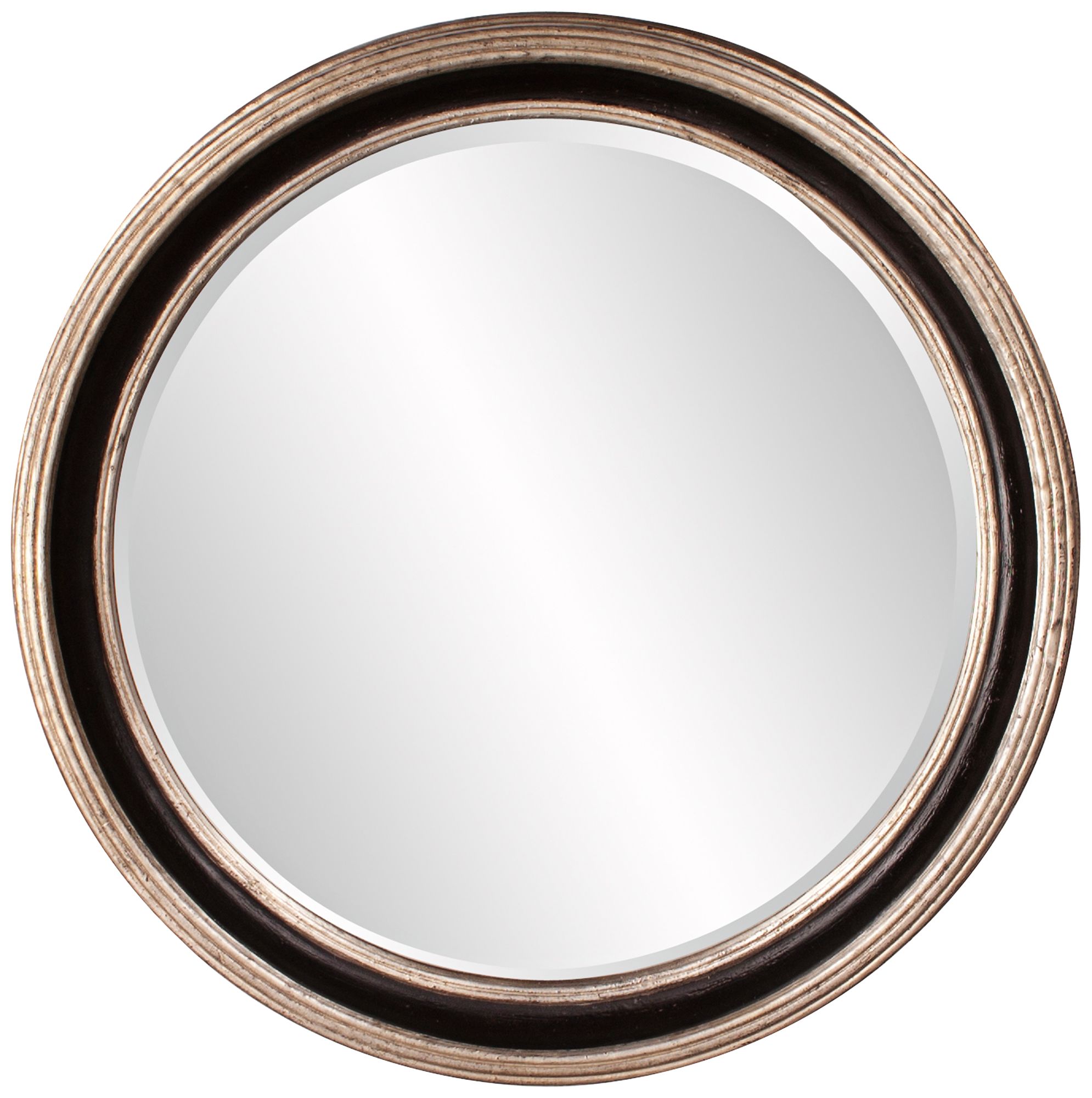Howard Elliott Cole Champagne Leaf 36" Round Wall Mirror