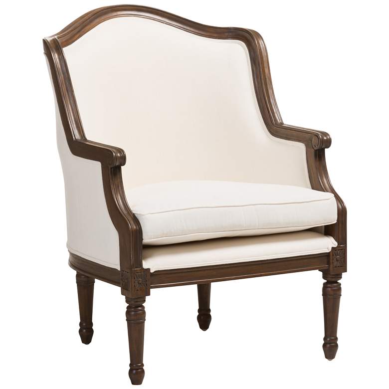 Baxton Studio Charlemagne OffWhite French Accent Chair