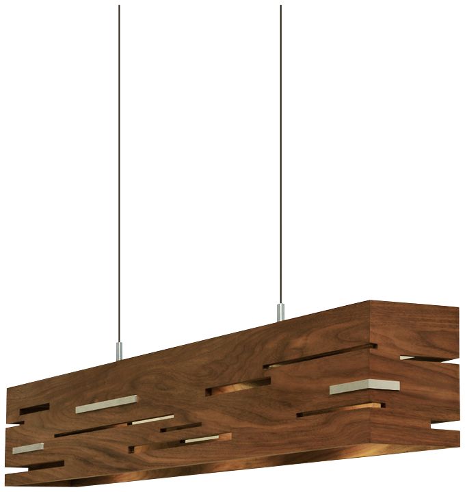 Cerno Aeris 30" Wide Oiled Walnut LED Island Pendant 1R652 Lamps Plus