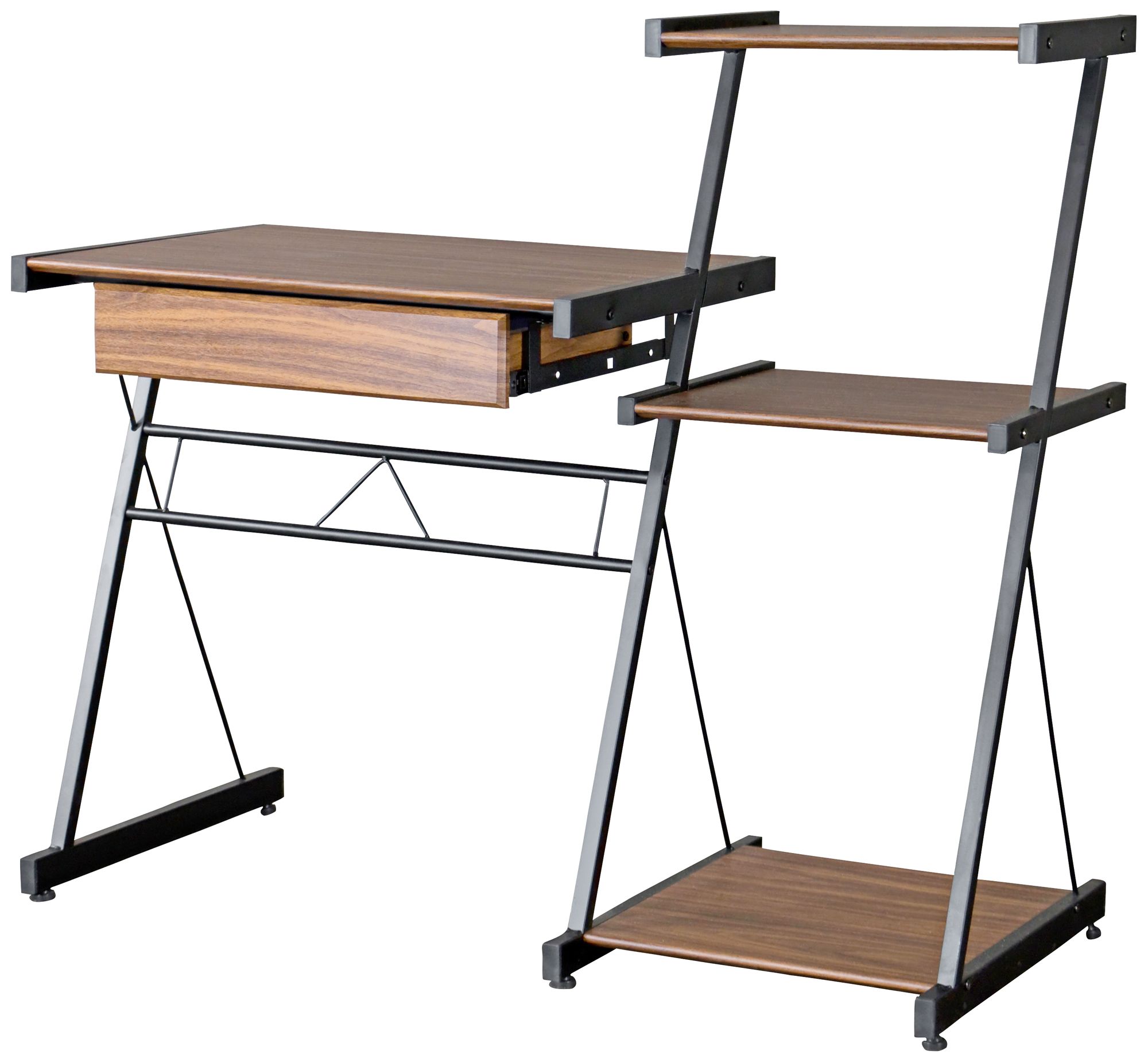 New Semester 44 1/2" Wide Oak Modern Shelf and Computer Desk