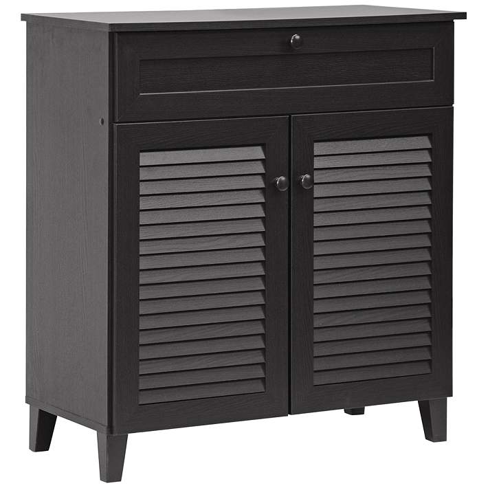Calvin 30 3 4 Wide Espresso Finish Shoe Cabinet 1r710 Lamps Plus