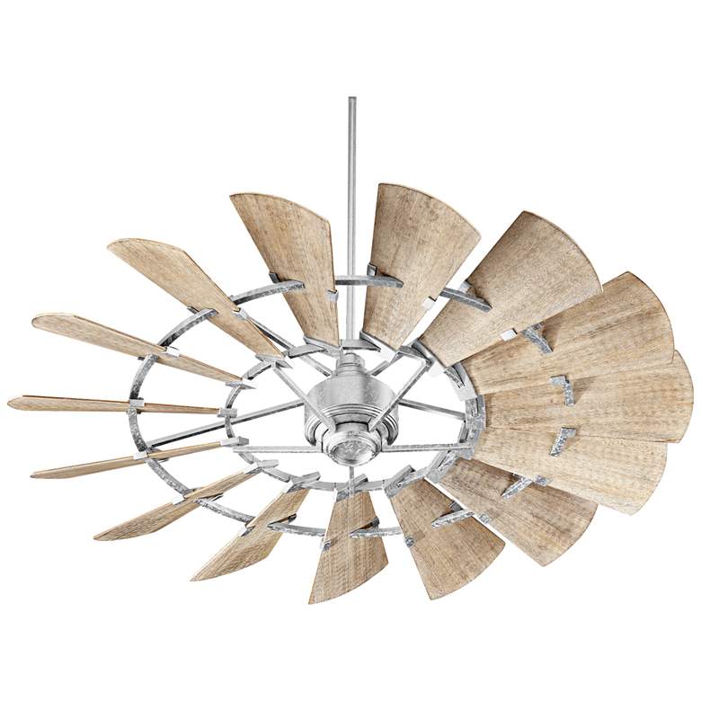 60&quot; Quorum Windmill Galvanized Ceiling Fan