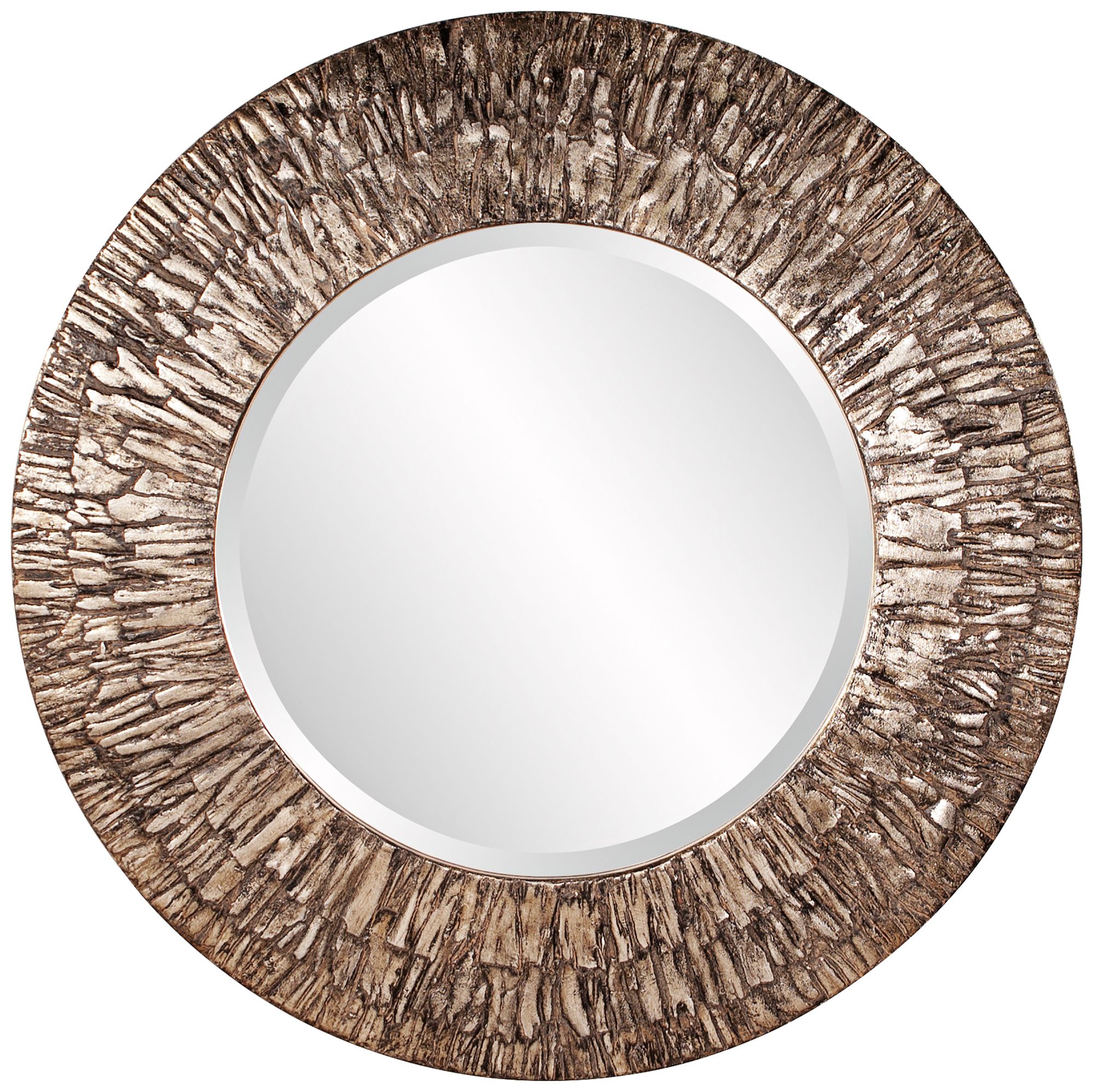 Howard Elliott Linden Champagne 36" Round Wall Mirror