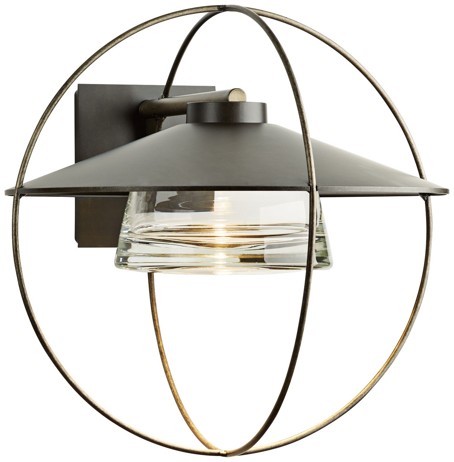 Halo 17" High Dark Smoke Large Outdoor Wall Light