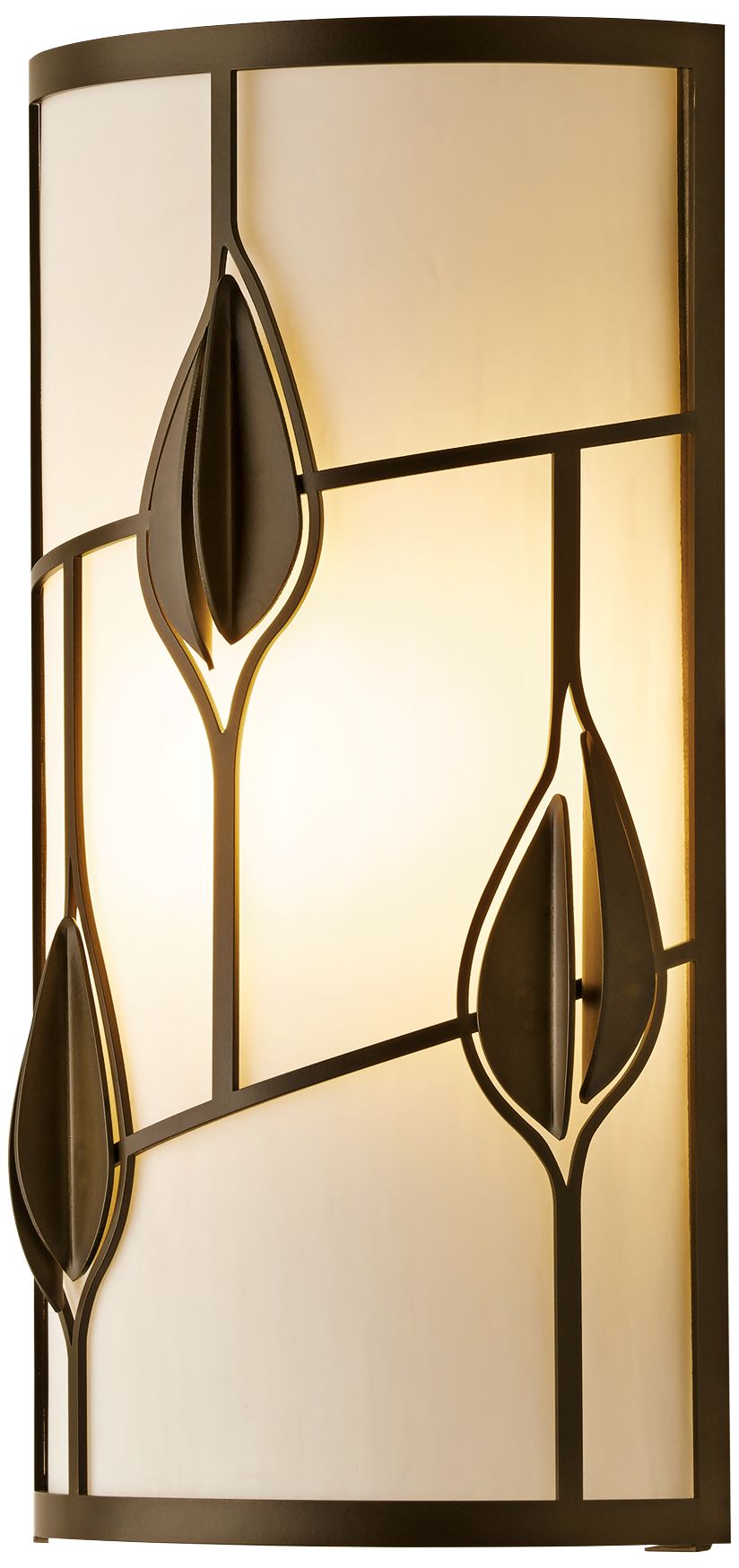 Alison's Leaves 15 1/4" High Dark Smoke Wall Sconce