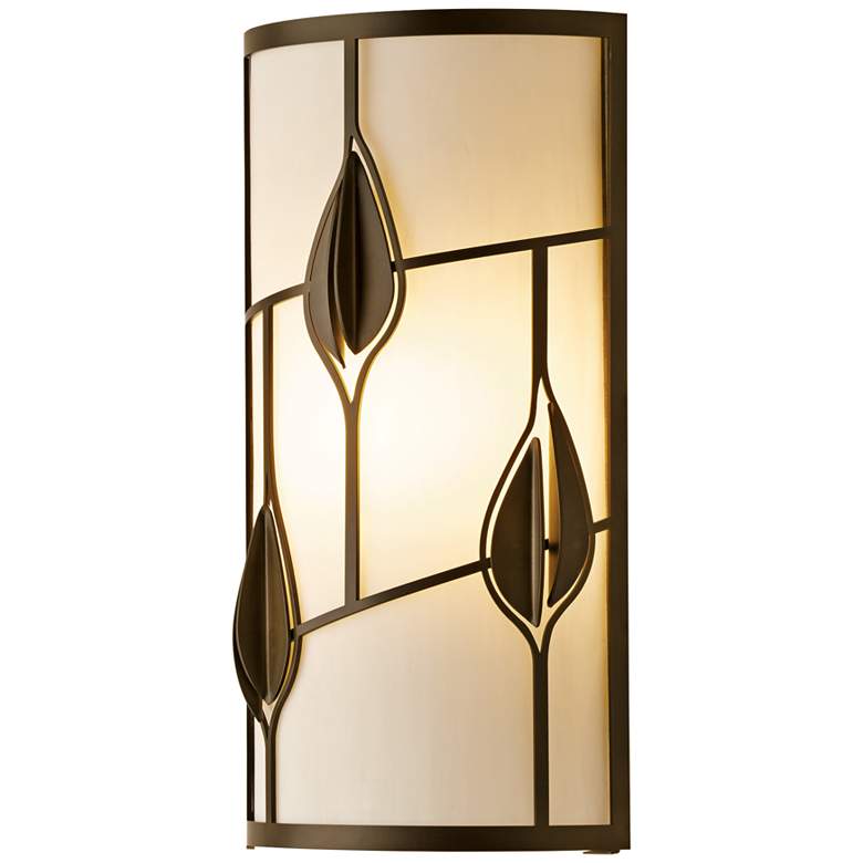 Alison&#39;s Leaves 15 1/4&quot; High Dark Smoke Wall Sconce