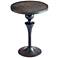 Gully 18" Wide Antique Bronzed-Blue Round Side Table