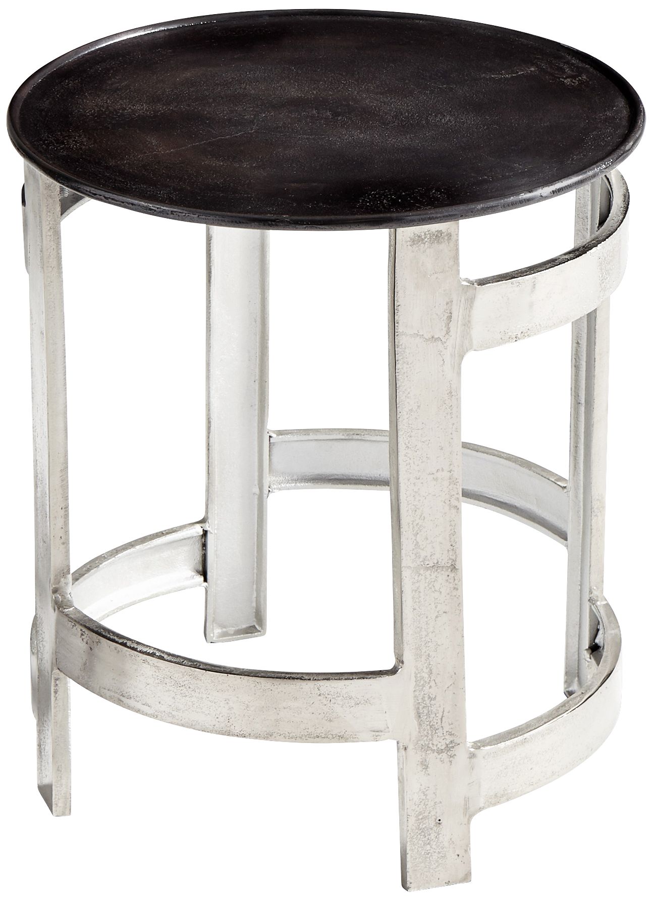 Ascension Neo-Industrial Silver Round Side Table