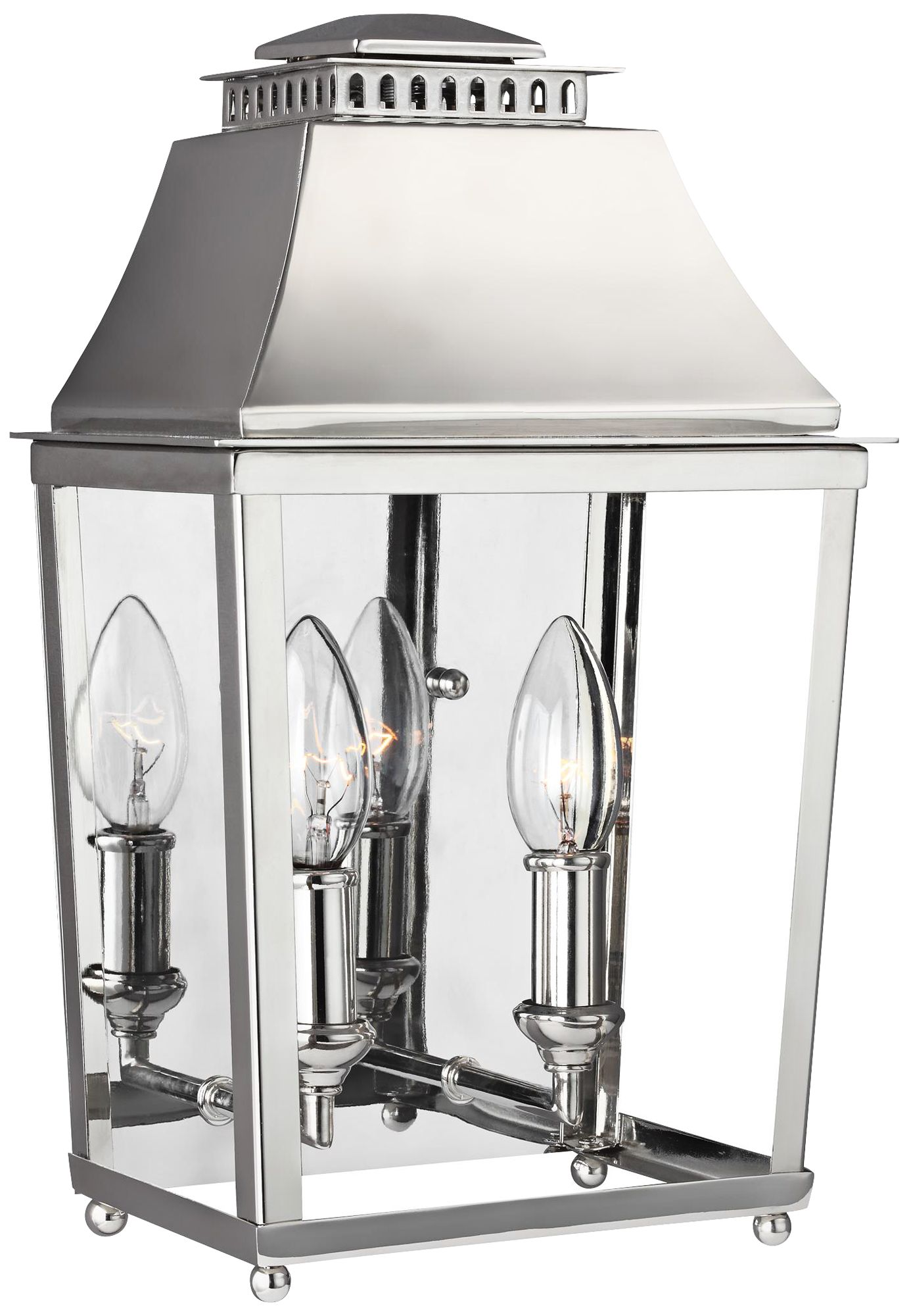 Feiss Galloway 14 1/4" High Nickel 2-Light Wall Sconce