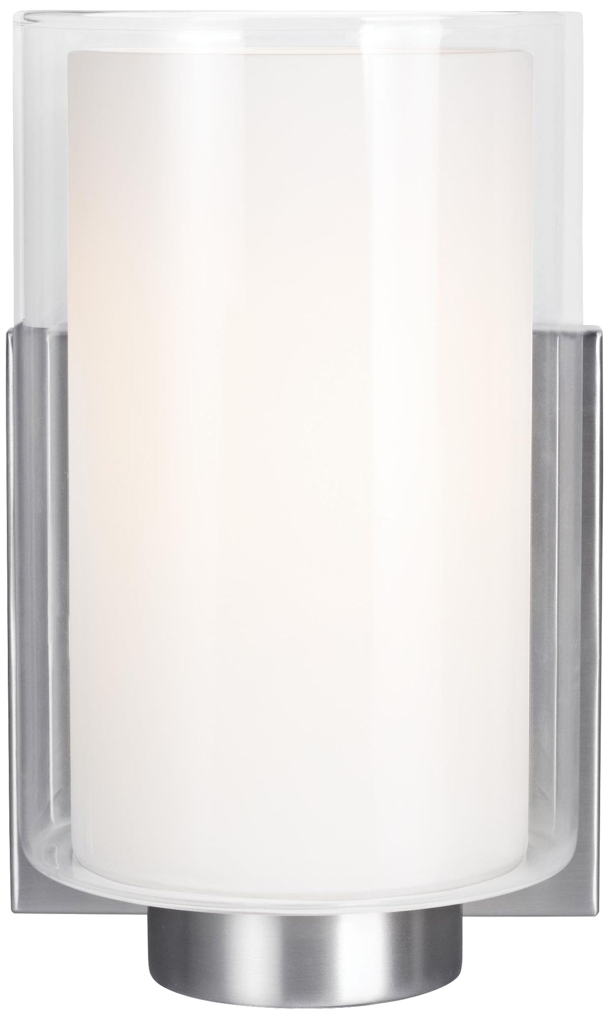Feiss Bergin 7 1/2" High Satin Nickel 1-Light Wall Sconce