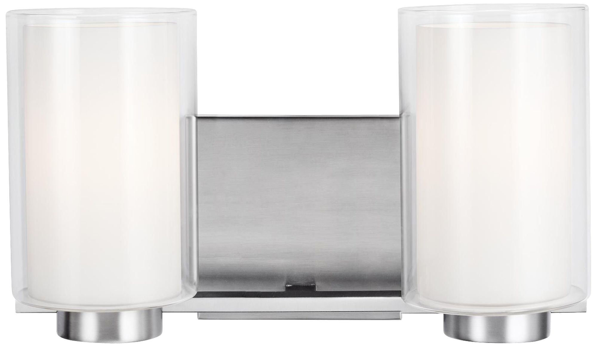 Feiss Bergin 2-Light 13 1/2" Wide Satin Nickel Bath Light
