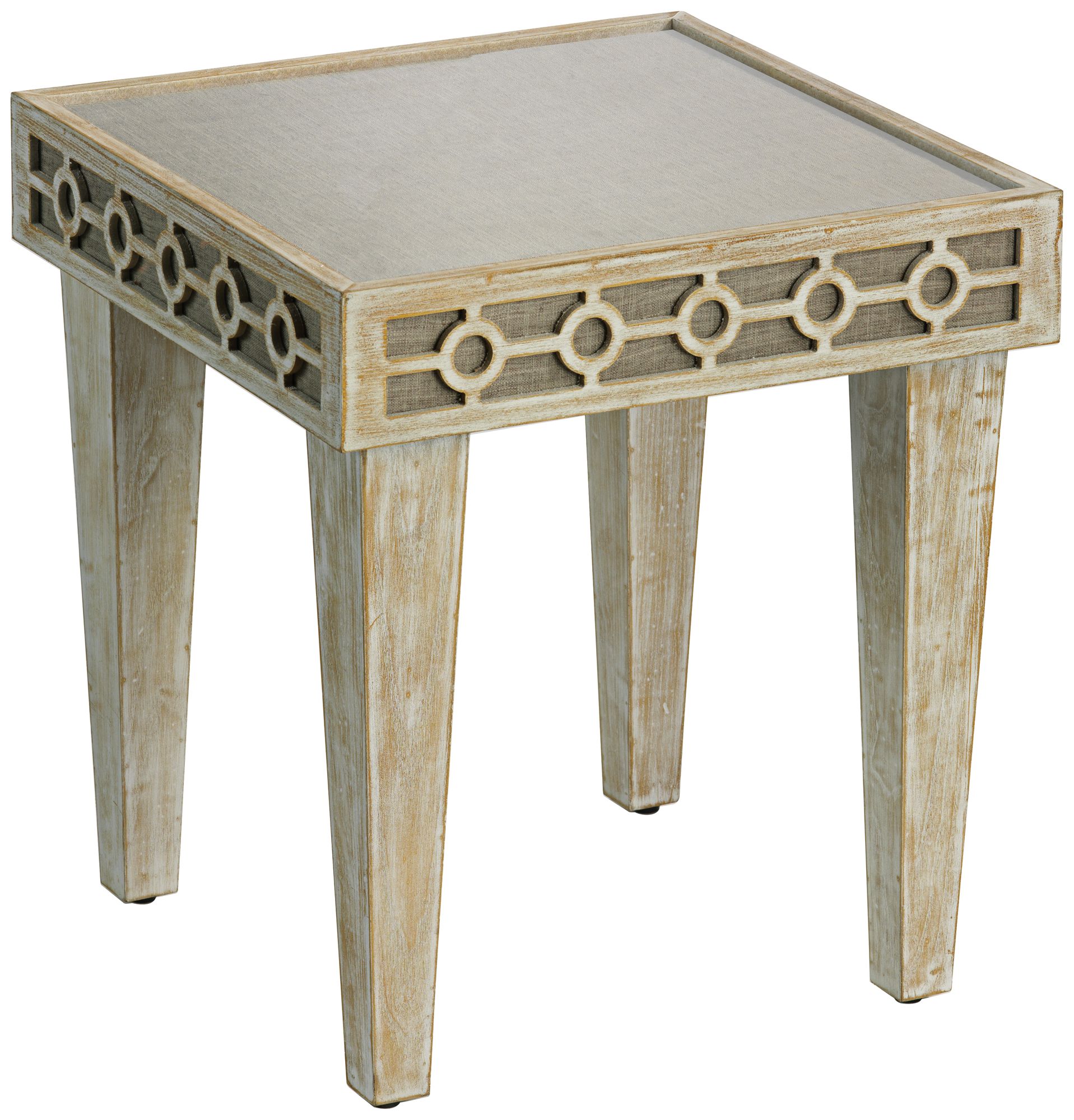 St. John 20" Wide Linen Washed Oak Square Side Table