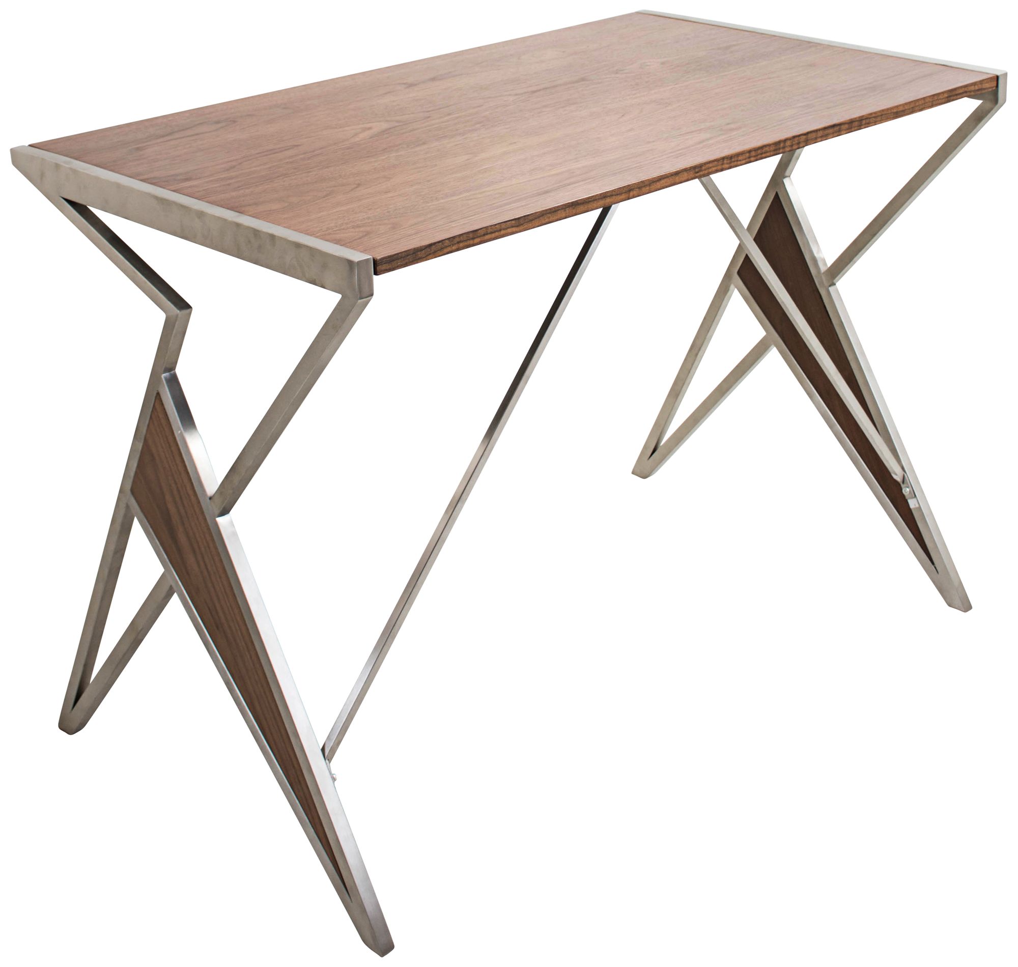 Tetra 41 3/4" Wide Walnut Modern Office Writing Desk