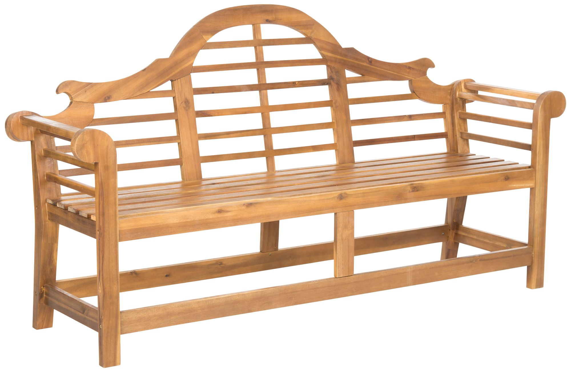 Branson Brown Wood Outdoor Lutyens Bench