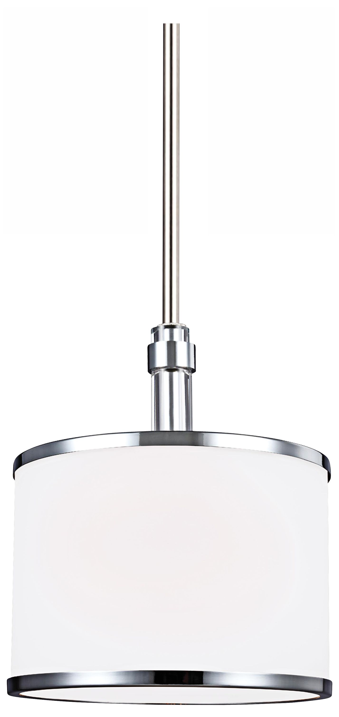 Feiss Prospect Park 8 1/2"W Nickel/Chrome Mini Pendant