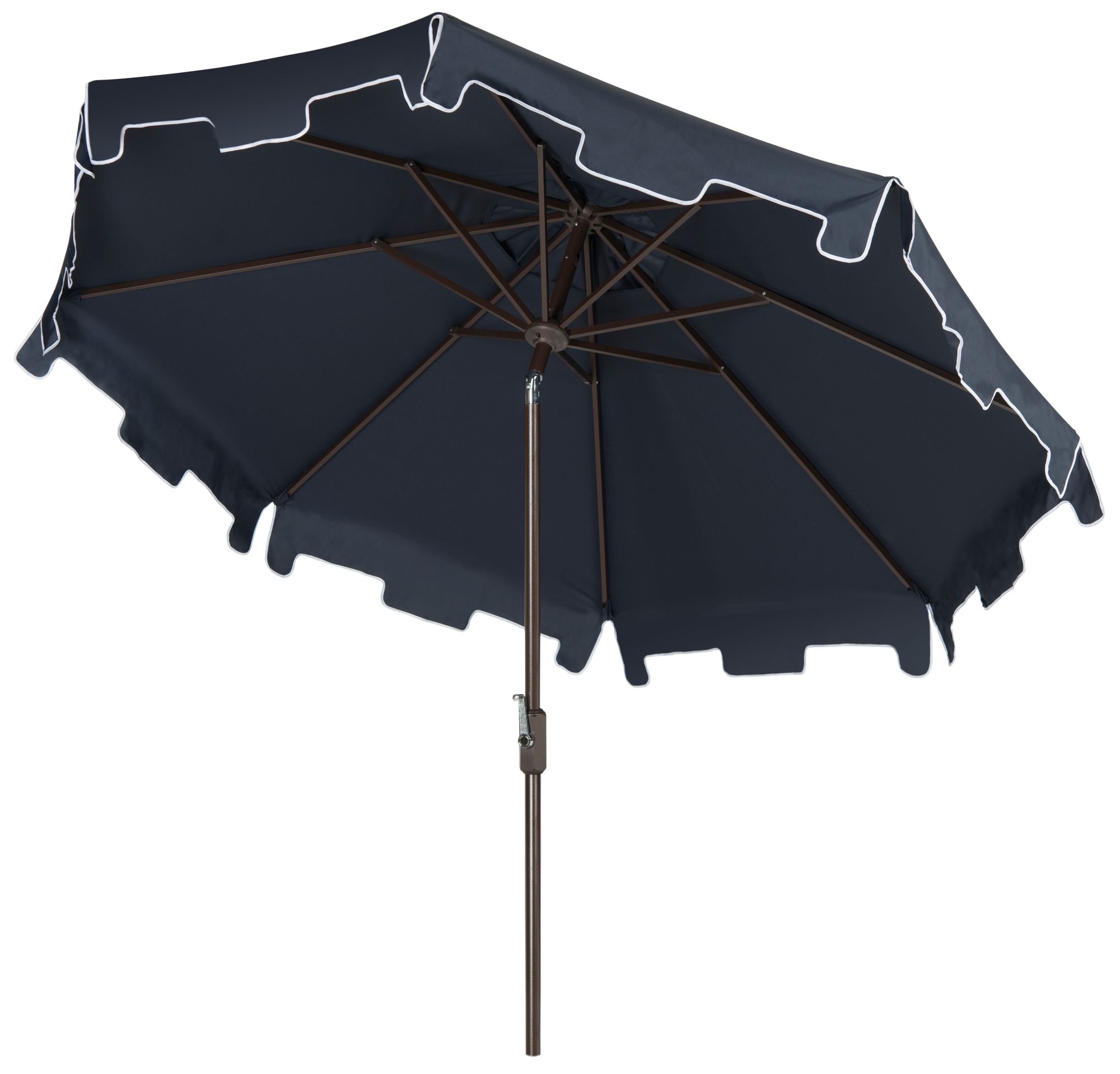 Zimmerman Navy 9' Aluminum Market Umbrella with Flap