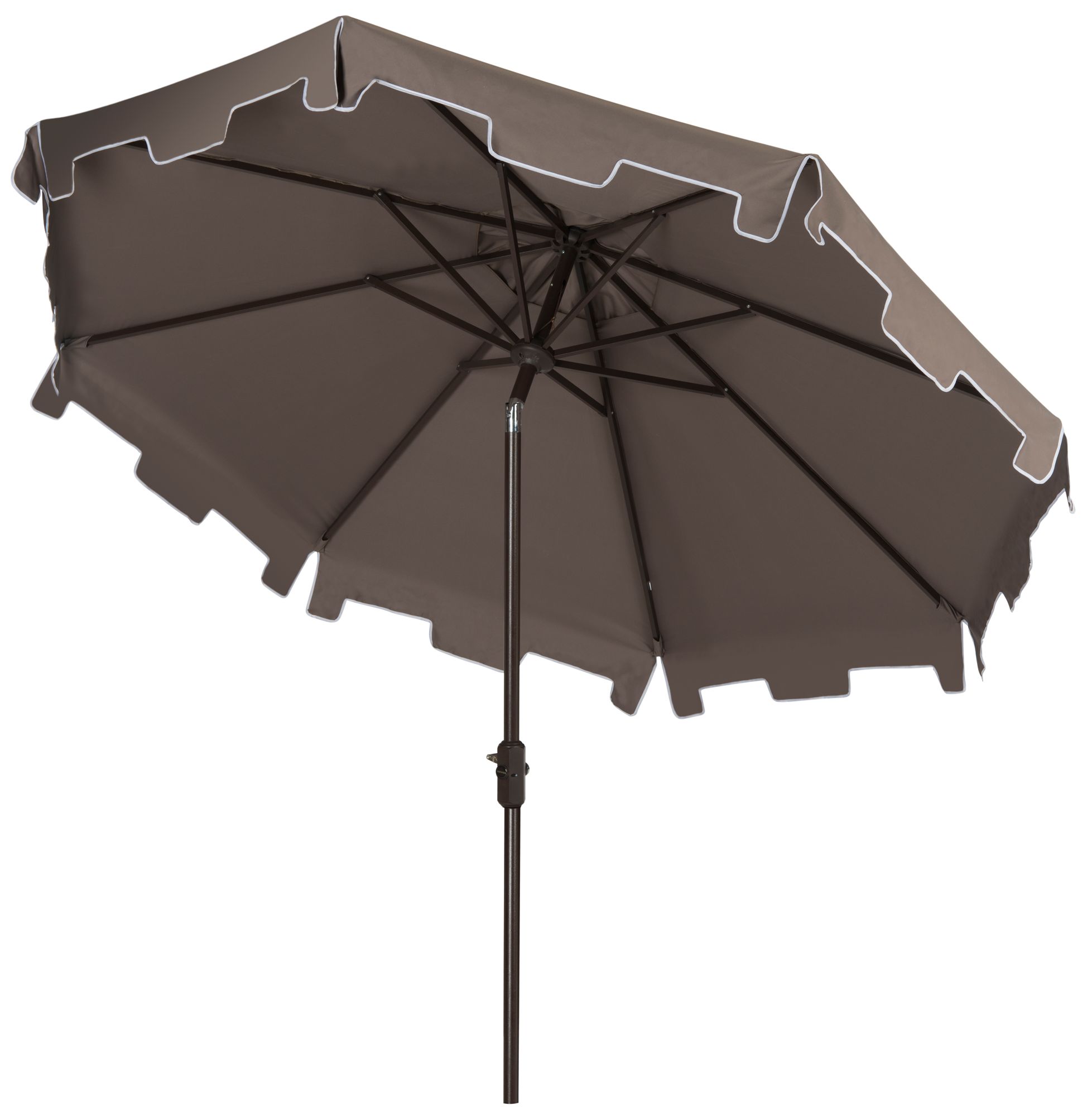 Zimmerman Gray 9' Aluminum Market Umbrella with Flap